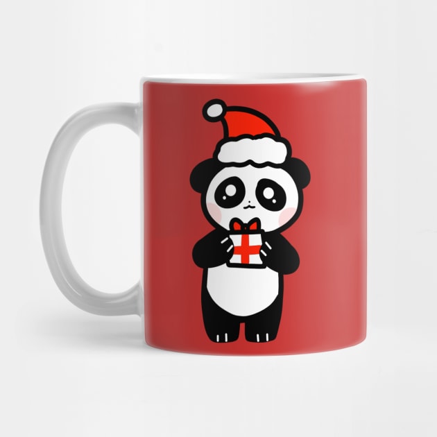 Cute Santa Hat Gift Panda by saradaboru